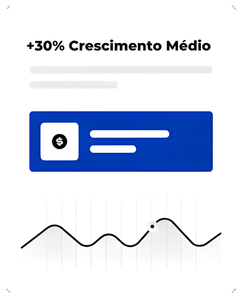 +30% crescimento médio